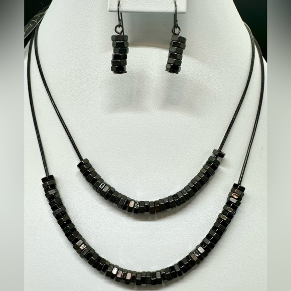 Thalia Sodi Hematite Tone Hematite Bead Necklace & Earrings Set - Picture 5 of 7